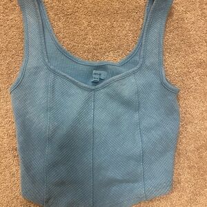BOGO Aerie Light Blue Ribbed Tank Top